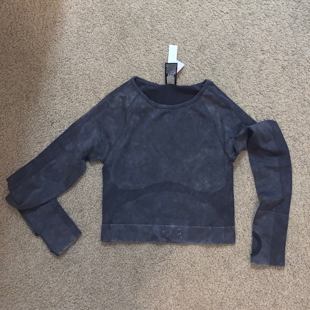 PINK SEAMLESS Crop Long Sleeve